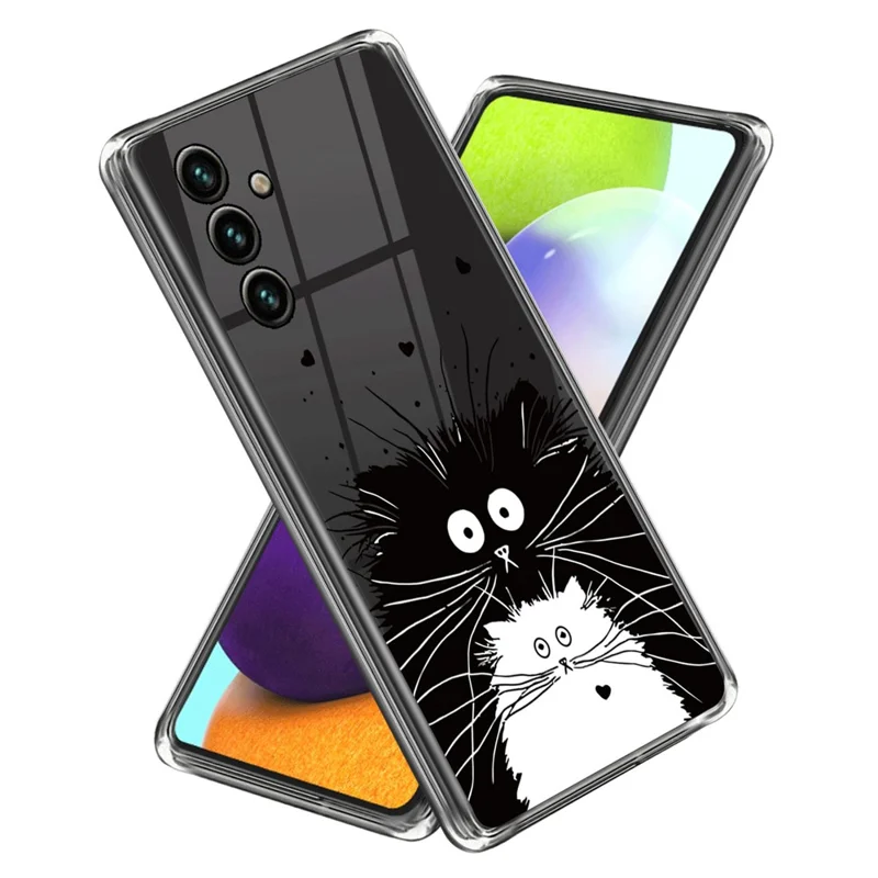 For Samsung Galaxy A15 5G Phone Case Pattern Printing Shockproof Protection Cover - Two Cats