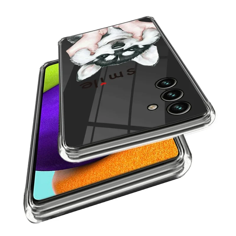 For Samsung Galaxy A25 5G (Global) (161.0 x 76.5 x 8.3mm) TPU Phone Case Anti-Scratch Pattern Printing Cover - Smile Husky