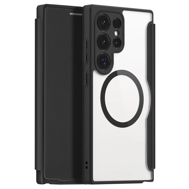 Dux Ducis Skin X Pro Pour Samsung Galaxy S24 Ultra Case Leather Cover Couverture Compatible Avec Magsafe - Noir
