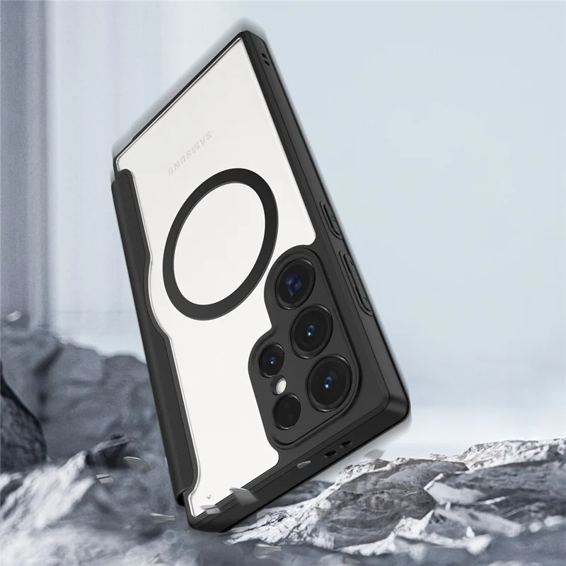 Dux Ducis Skin X Pro Pour Samsung Galaxy S24 Ultra Case Leather Cover Couverture Compatible Avec Magsafe - Noir