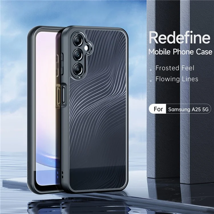 Dux Ducis Aimo Series Pour Samsung Galaxy A25 5G Frosted Protective Cover (certification Reach) - Noir