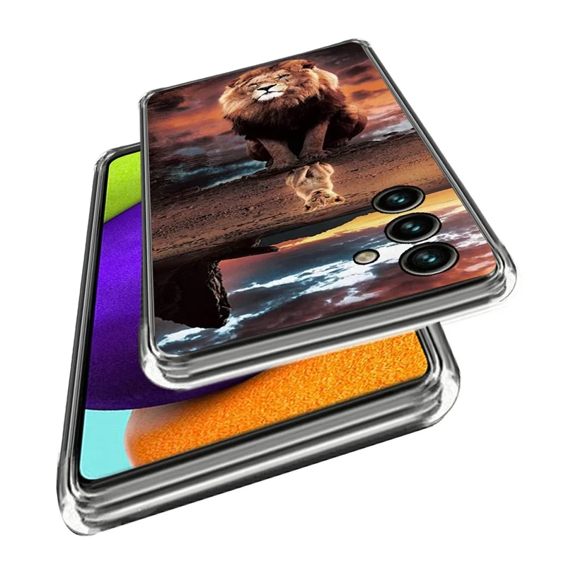 For Samsung Galaxy A25 5G (Global) (161.0 x 76.5 x 8.3mm) TPU Case IMD Pattern Design Phone Cover - Lion