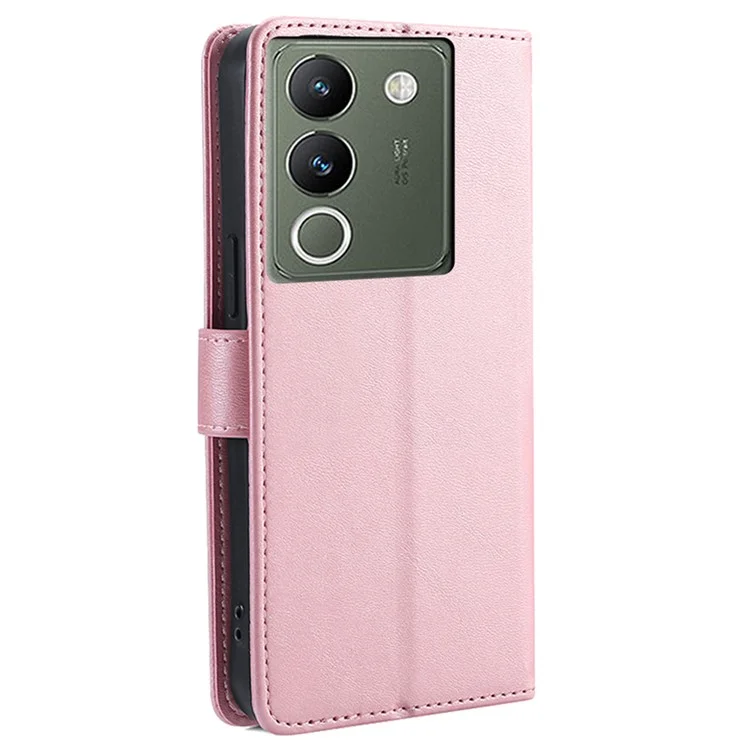 Per vivo V29e (Global) 5G Case Custodia Portafoglio in Pelle con Chiusura Magnetica - Oro Rosa