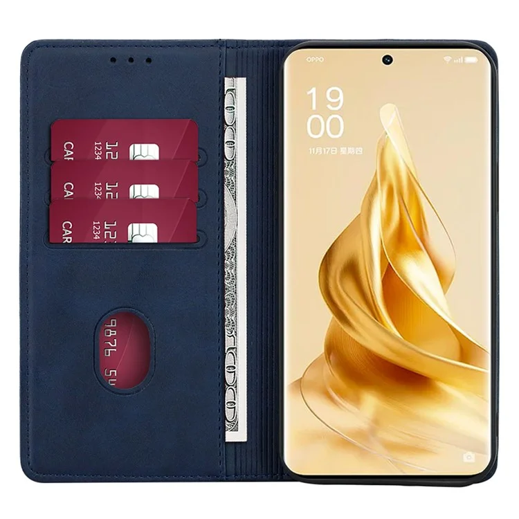 Для vivo V29e (Global) 5G Чехол с полной защитой Чехол для телефона с бумажником и подставкой - Сапфир