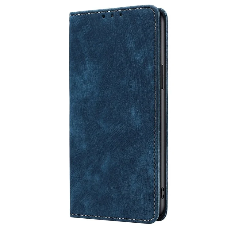 Pour vivo V29e (Global) 5G Étui en cuir RFID Blocking Phone Stand Cover - Bleu