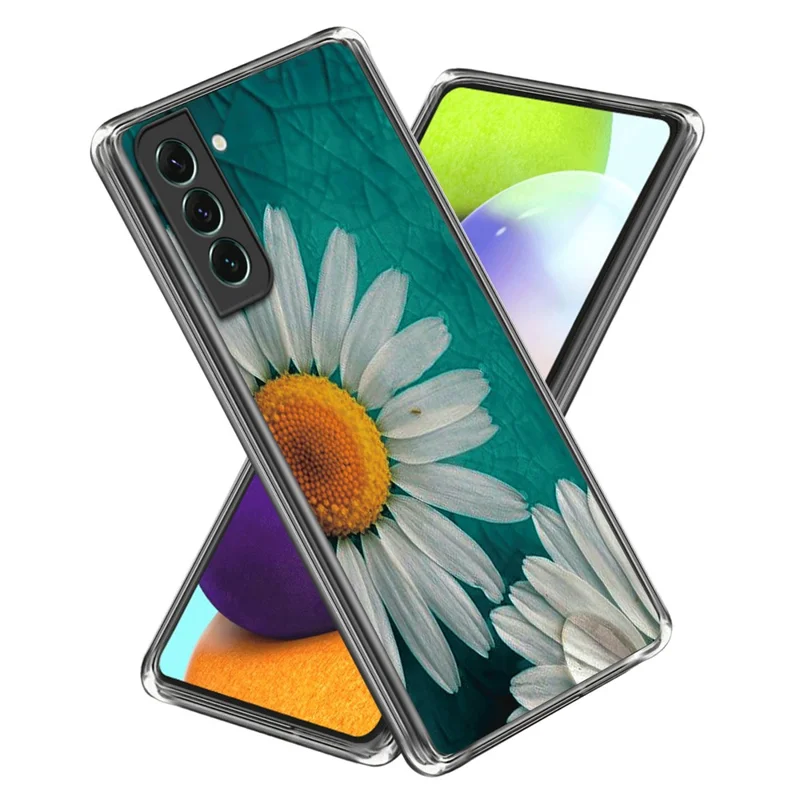 For Samsung Galaxy S24+ TPU Case Pattern Printing IMD Anti-scratch Cover - Daisy
