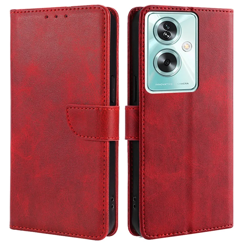 For Oppo A79 5G / A2 5G 5G Case Wallet Stand Anti-drop Leather Cover - Red
