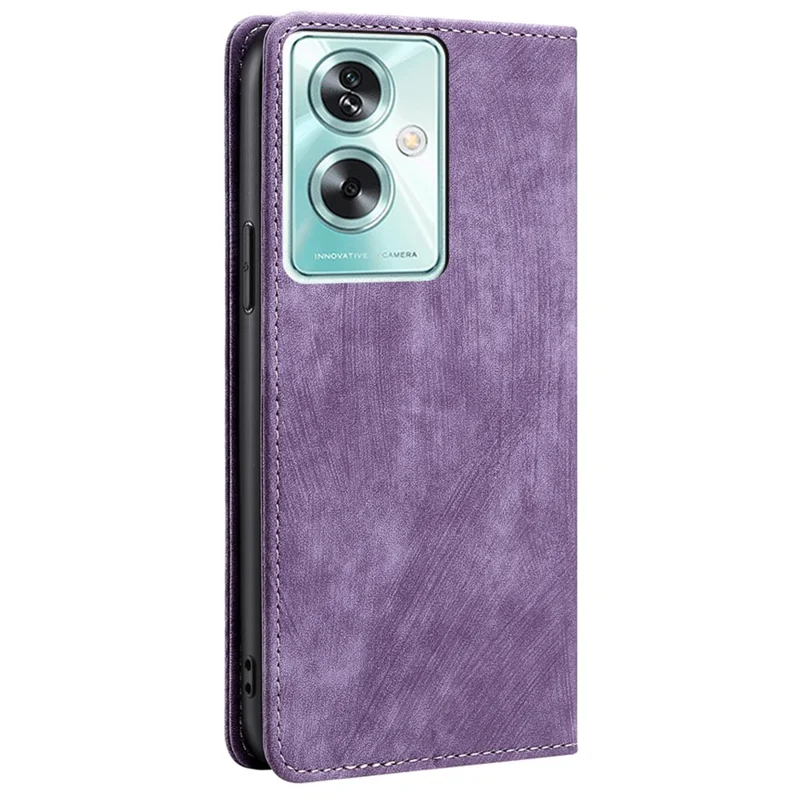 For Oppo A79 5G / A2 5G Case PU Leather RFID Blocking Wallet Phone Cover - Purple