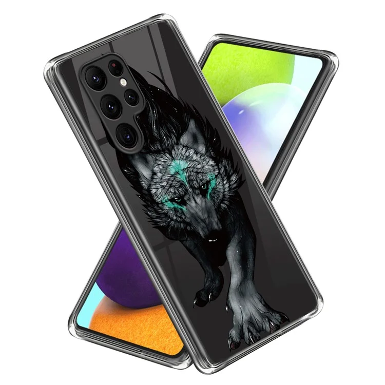For Samsung Galaxy S24 Ultra Phone Case IMD Pattern Printed TPU Cover - Wolf