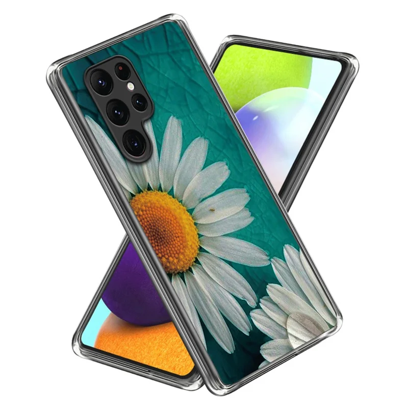 For Samsung Galaxy S24 Ultra Phone Case IMD Pattern Printed TPU Cover - Daisy