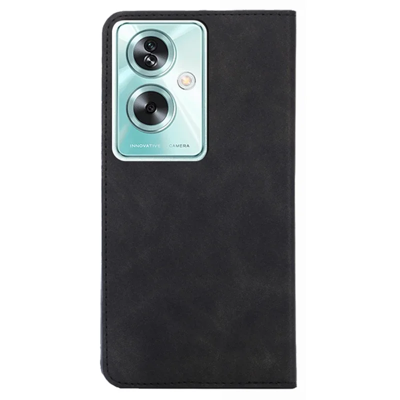 For Oppo A79 5G / A2 5G Leather Case Magnetic Auto Closing Phone Stand Cover - Black