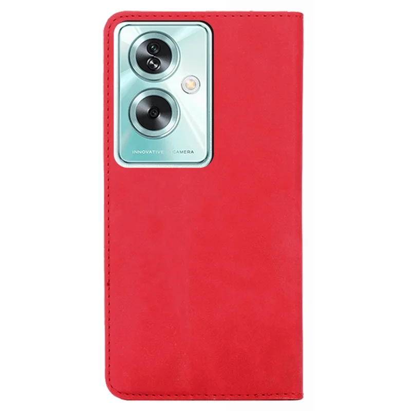 For Oppo A79 5G / A2 5G Leather Case Magnetic Auto Closing Phone Stand Cover - Red