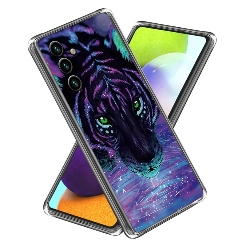For Samsung Galaxy A15 5G Phone Case Pattern Printing IMD Soft TPU Cover - Night Tiger