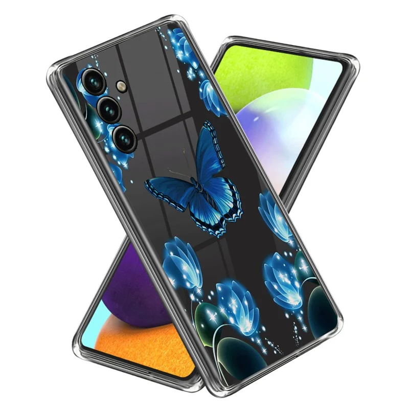 For Samsung Galaxy A25 5G (Global) (161.0 x 76.5 x 8.3mm) Case TPU Phone Cover with IMD Pattern Printing - Butterfly and Flower