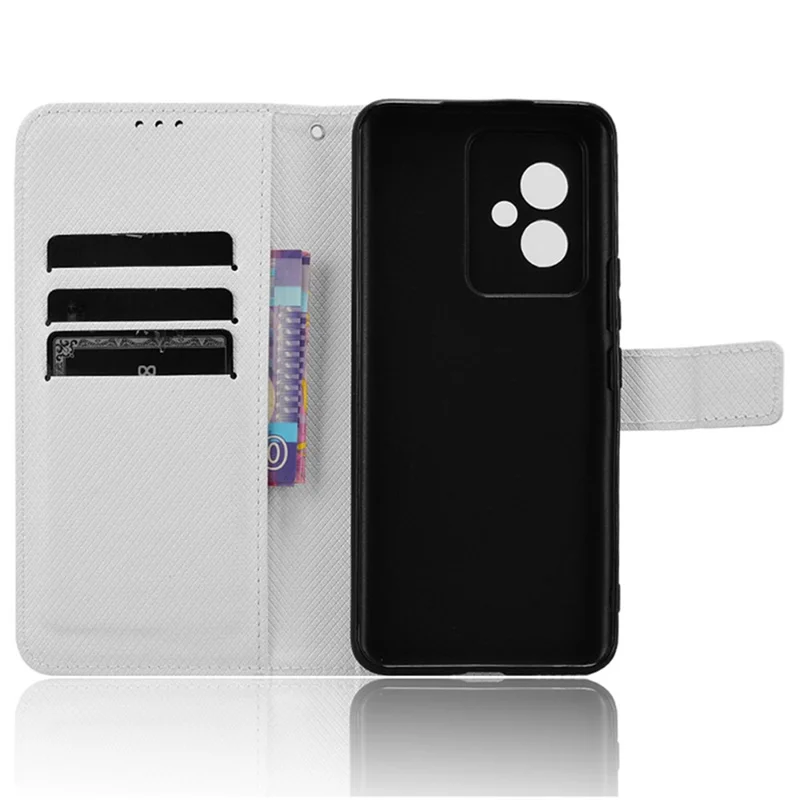 For Honor 100 5G Wallet Case PU Leather Stand Magnetic Clasp Phone Cover - White