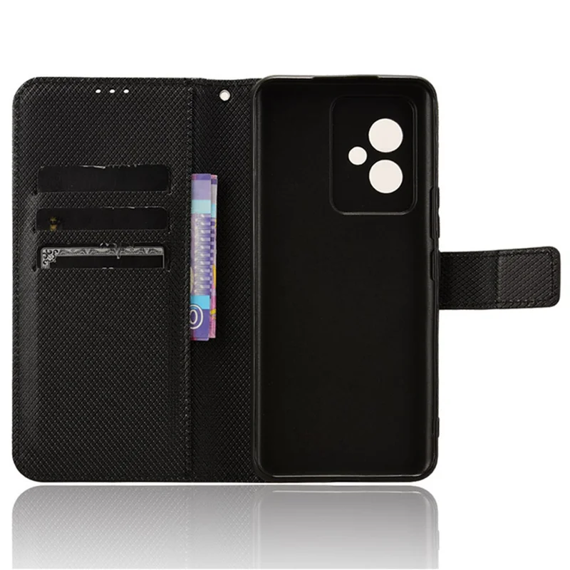 For Honor 100 5G Wallet Case PU Leather Stand Magnetic Clasp Phone Cover - Black