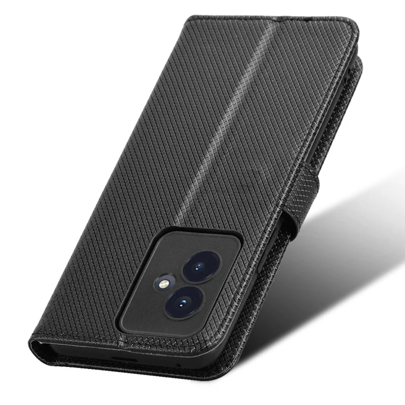 For Honor 100 5G Wallet Case PU Leather Stand Magnetic Clasp Phone Cover - Black