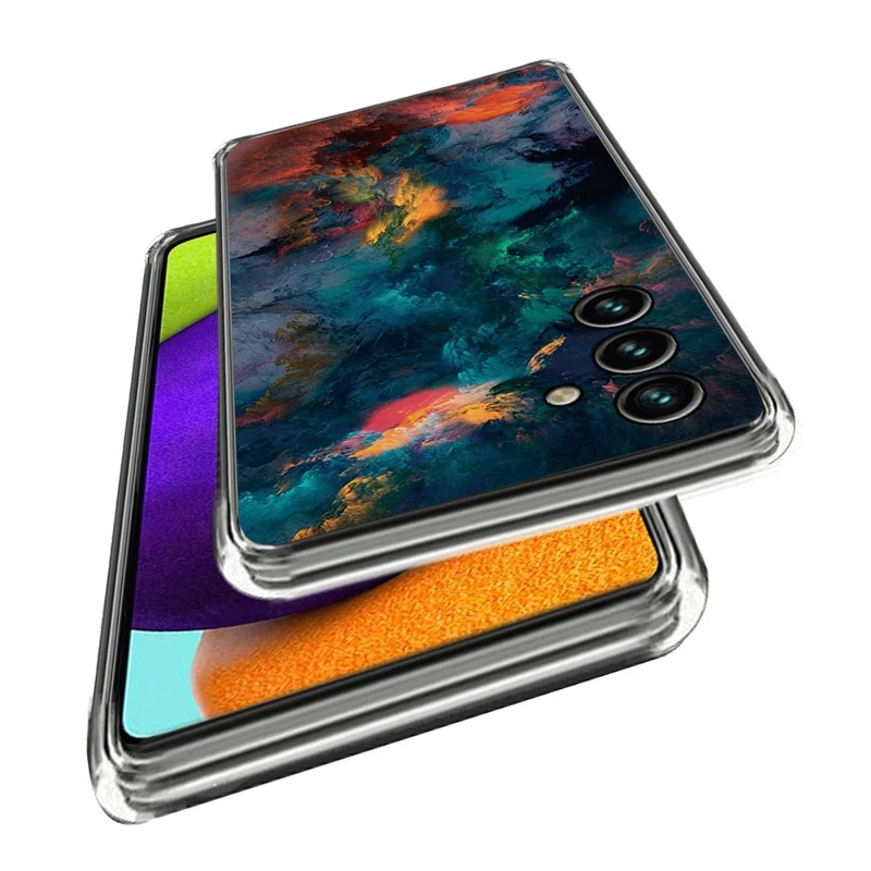 For Samsung Galaxy A05s 4G TPU Case IMD Pattern Printing Anti-scratch Cover - Rosy Clouds