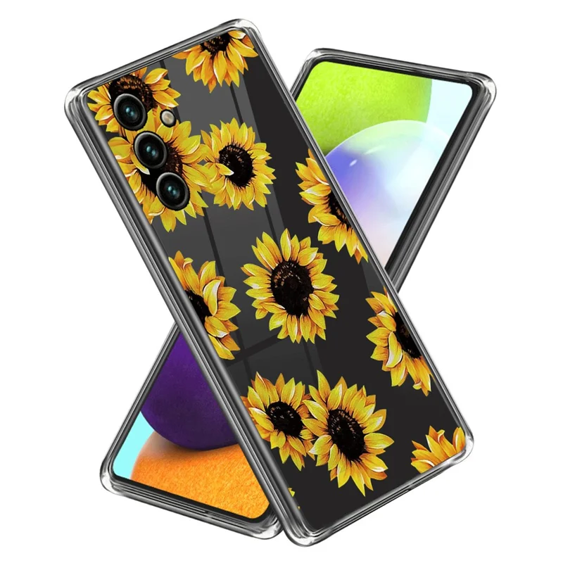 For Samsung Galaxy A05s 4G TPU Case IMD Pattern Printing Anti-scratch Cover - Sunflowers