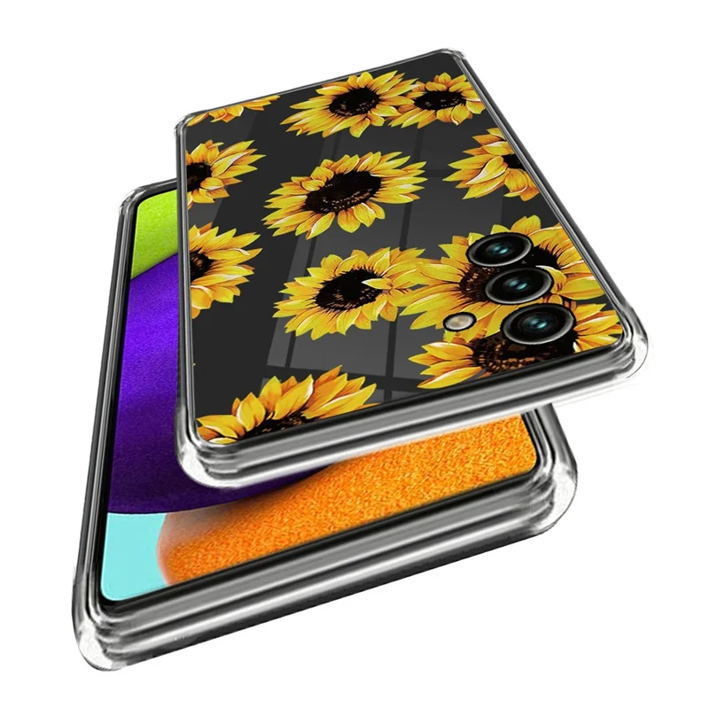 For Samsung Galaxy A05s 4G TPU Case IMD Pattern Printing Anti-scratch Cover - Sunflowers