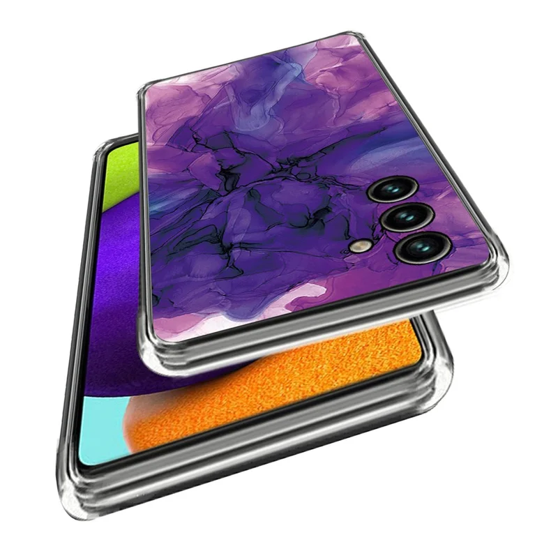 For Samsung Galaxy A15 5G TPU Case Abstract Marble Printed IMD Phone Cover - Style L