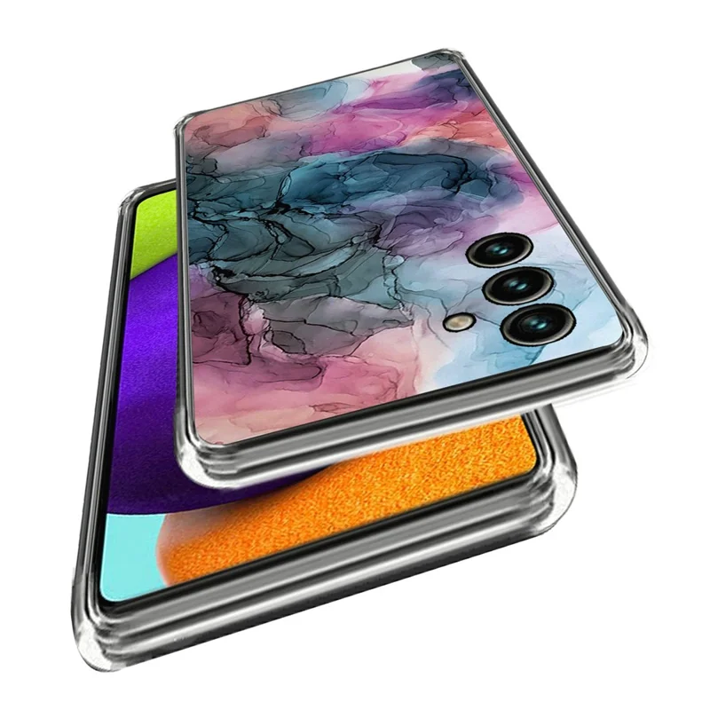 For Samsung Galaxy A25 5G (Global) (161.0 x 76.5 x 8.3mm) Case IMD Abstract Marble Printing TPU Phone Cover - Style A