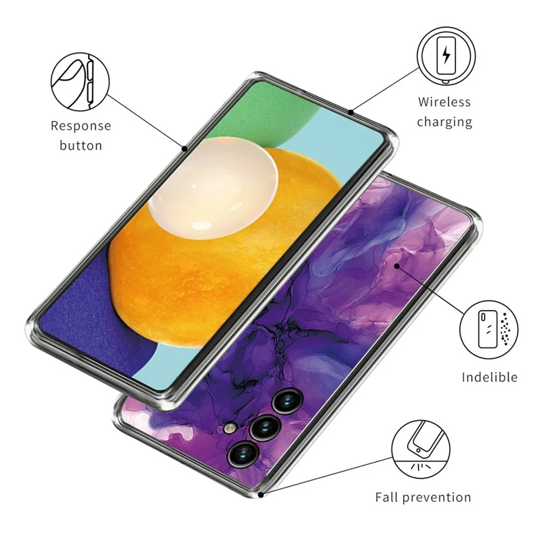 For Samsung Galaxy A05s 4G Case Abstract Marble Printed IMD TPU Phone Protective Cover - Style L
