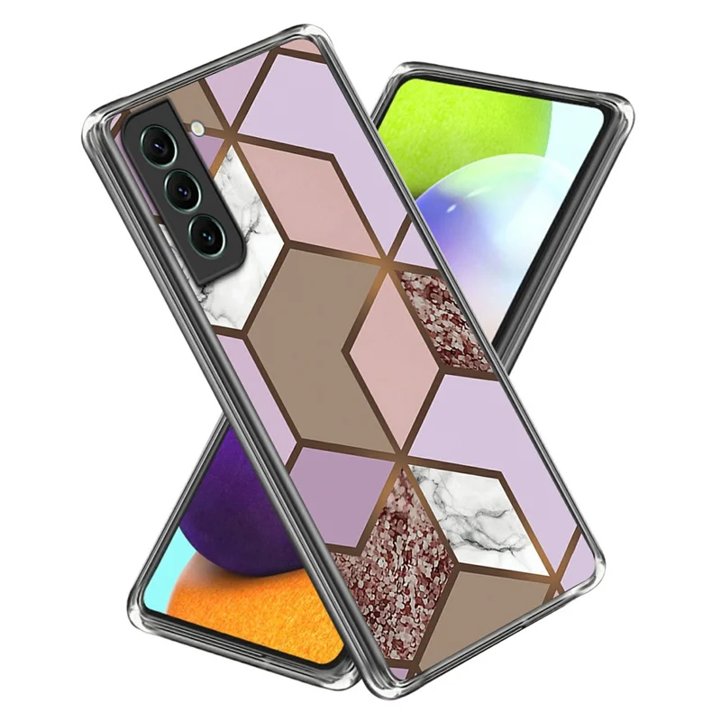 Funda IMD de TPU para Samsung Galaxy S24, carcasa con diseño abstracto de mármol, funda antirrayaduras para teléfono - Estilo C