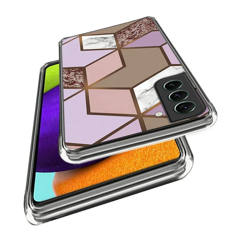 Funda IMD de TPU para Samsung Galaxy S24, carcasa con diseño abstracto de mármol, funda antirrayaduras para teléfono - Estilo C