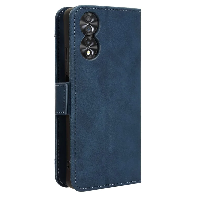For TCL 40 Nxtpaper 4G Magnetic Phone Case PU Leather Stand Cover with Multiple Card Slots - Blue