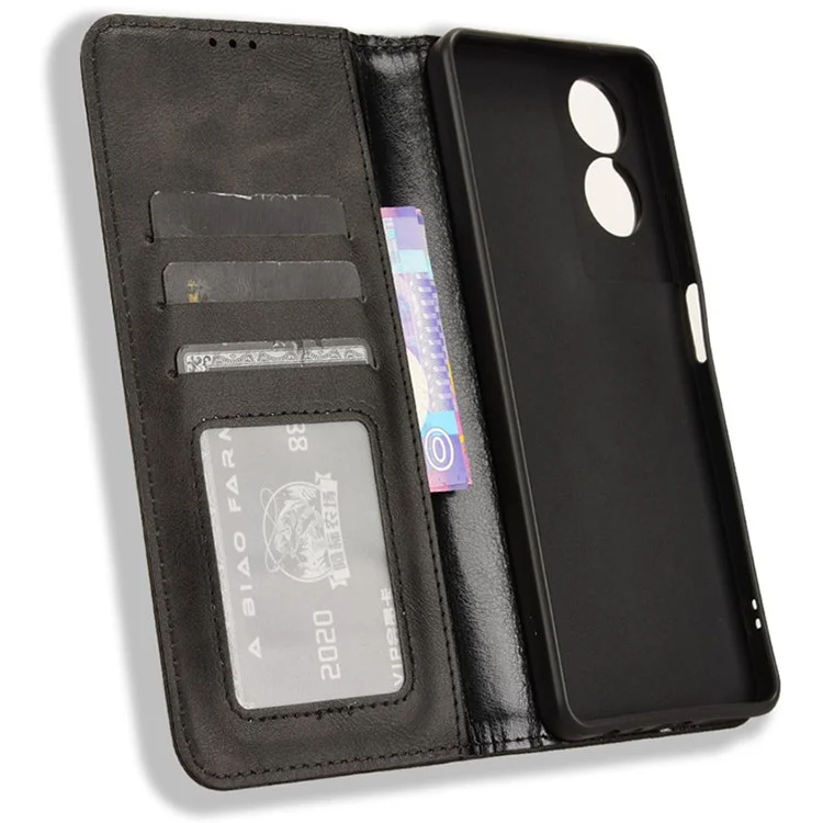 Para TCL 40 NxtPaper Fundas de teléfono móvil Imprimir Cuero PU Antimagulladuras Soporte Cubierta - Negro