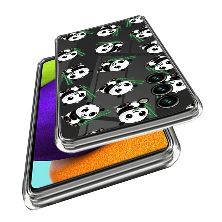For Samsung Galaxy A15 5G TPU Case Anti-Drop IMD Pattern Printing Phone Cover - Panda