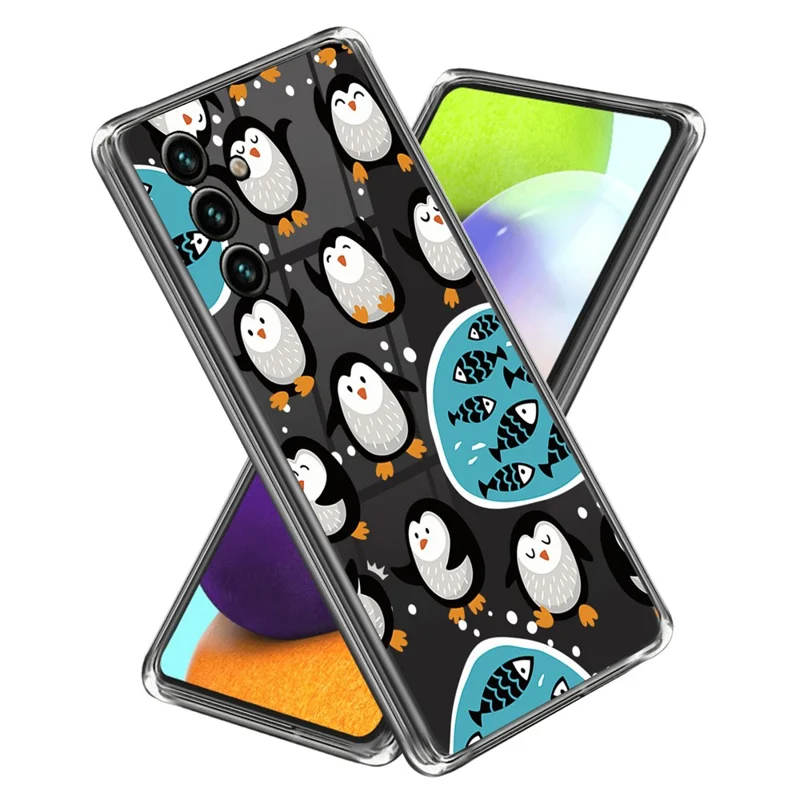 For Samsung Galaxy A15 5G TPU Case Anti-Drop IMD Pattern Printing Phone Cover - Penguin