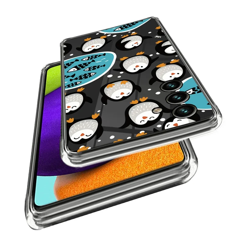 For Samsung Galaxy A15 5G TPU Case Anti-Drop IMD Pattern Printing Phone Cover - Penguin