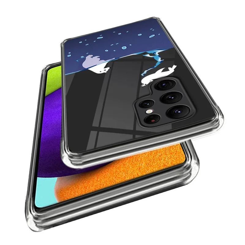 For Samsung Galaxy S24 Ultra Pattern Phone Case Flexible TPU Shockproof Cover - Polar Bear