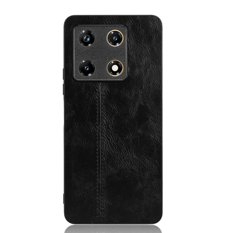 For Infinix Note 30 Pro 4G Phone Case Slim PU Leather Coated Back Cover - Black