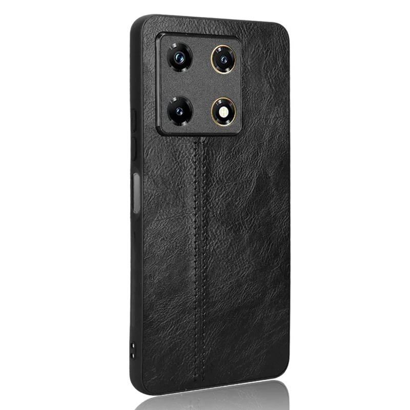 For Infinix Note 30 Pro 4G Phone Case Slim PU Leather Coated Back Cover - Black