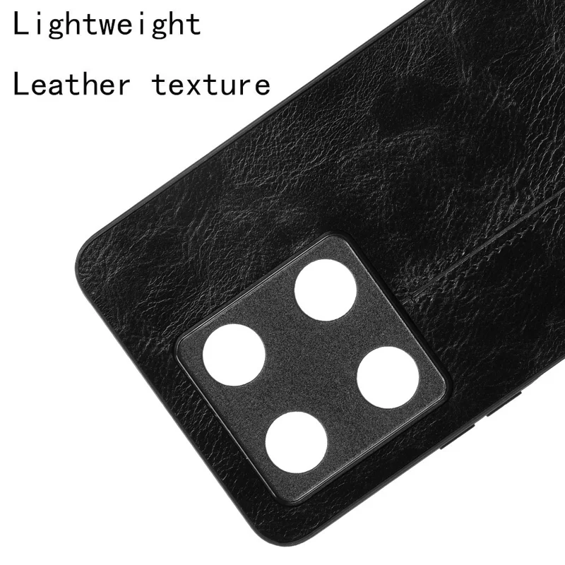 For Infinix Note 30 Pro 4G Phone Case Slim PU Leather Coated Back Cover - Black