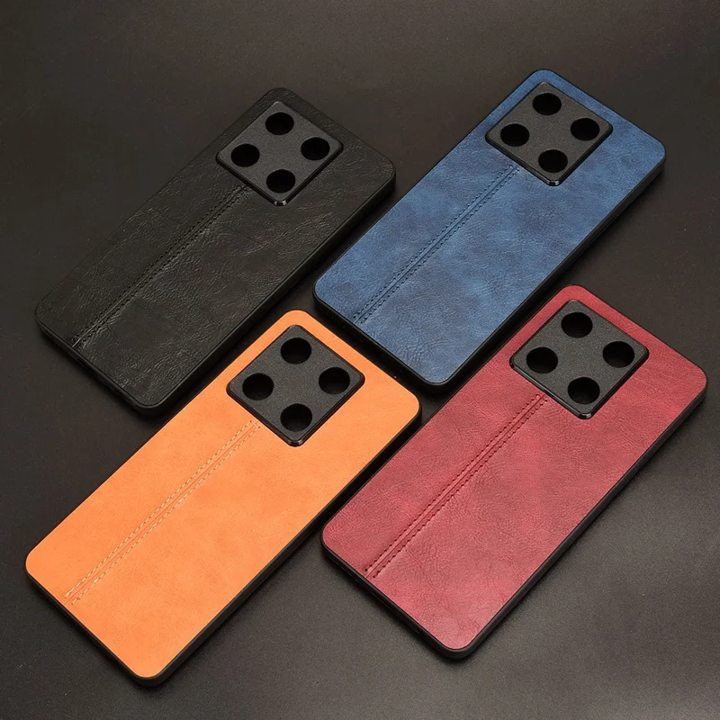 For Infinix Note 30 Pro 4G Phone Case Slim PU Leather Coated Back Cover - Orange