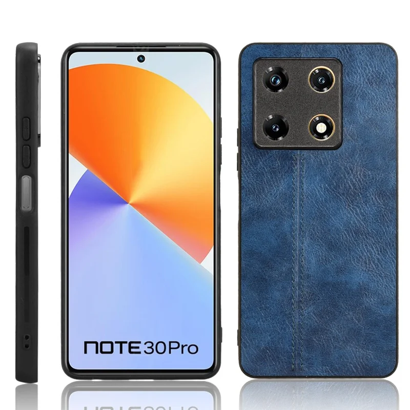 For Infinix Note 30 Pro 4G Phone Case Slim PU Leather Coated Back Cover - Blue