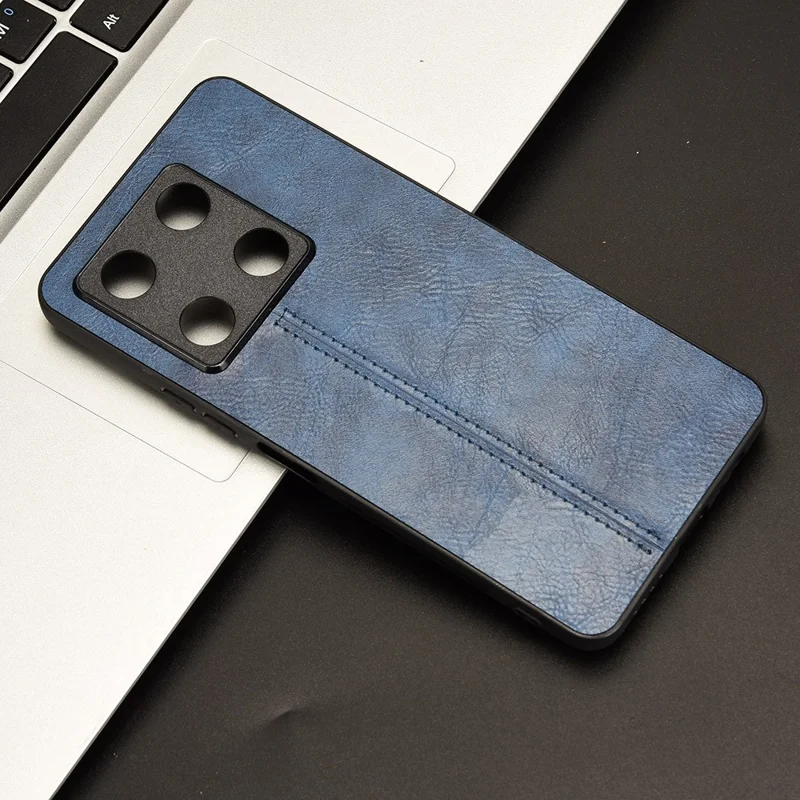 For Infinix Note 30 Pro 4G Phone Case Slim PU Leather Coated Back Cover - Blue