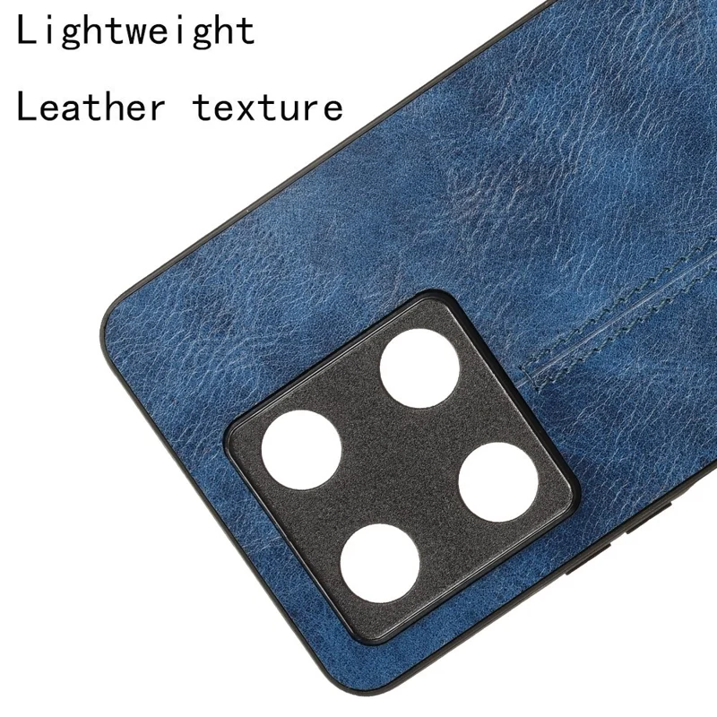 For Infinix Note 30 Pro 4G Phone Case Slim PU Leather Coated Back Cover - Blue