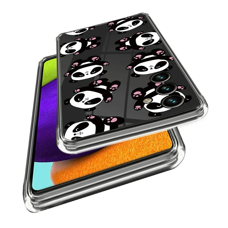 For Samsung Galaxy A15 5G Soft Case IMD Pattern TPU Phone Cover - Pandas