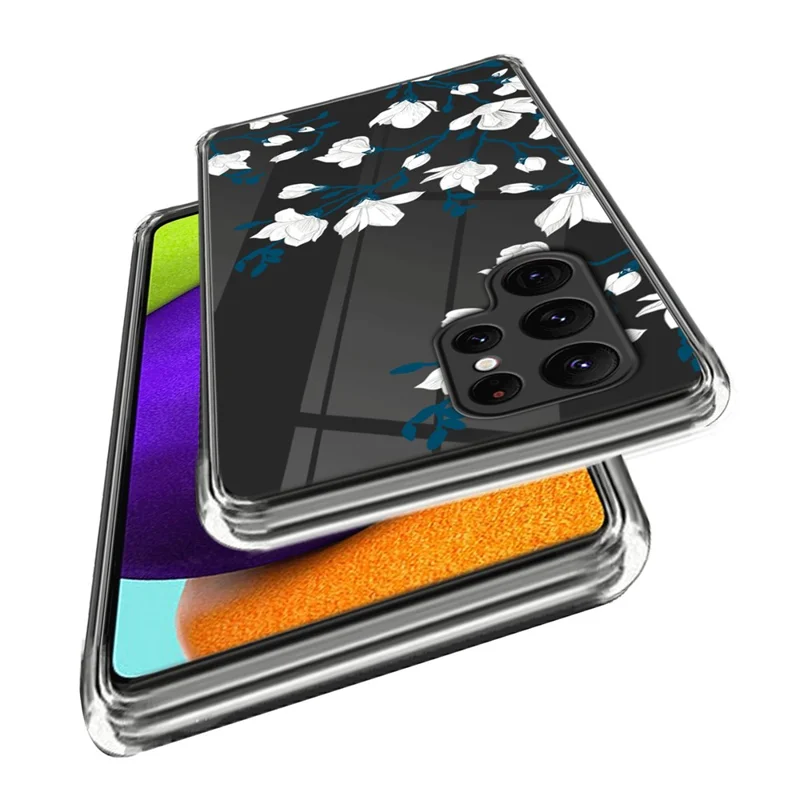 For Samsung Galaxy S24 Ultra Pattern Case Anti-Drop Soft TPU Phone Cover - Magnolias