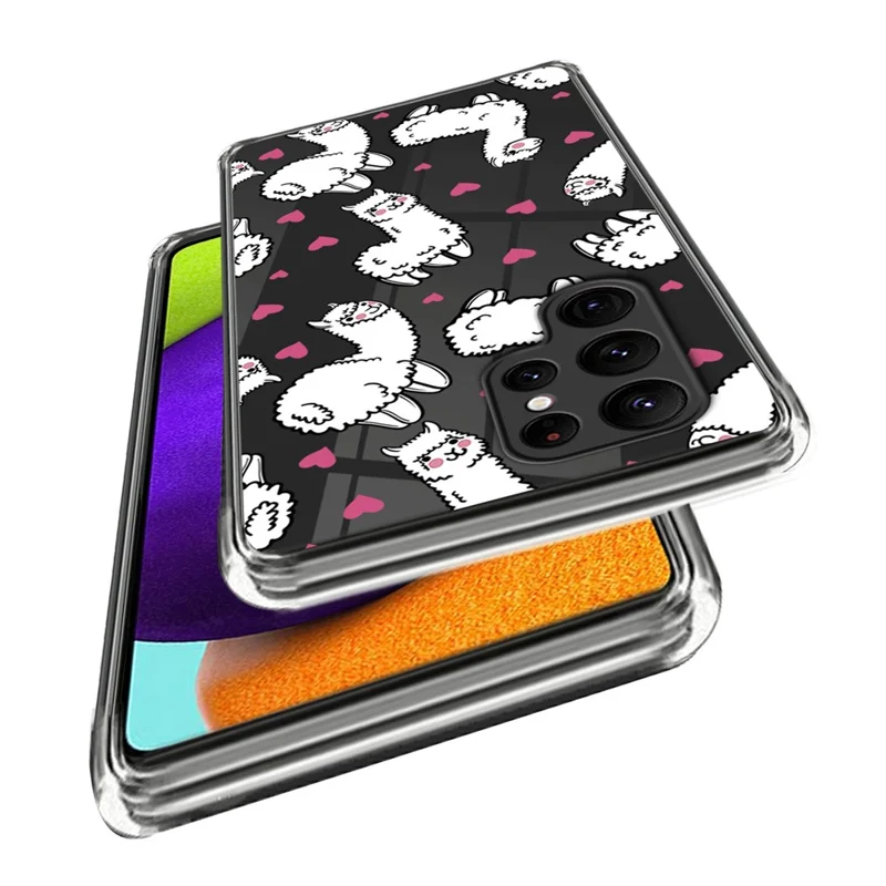 For Samsung Galaxy S24 Ultra Pattern Case Anti-Drop Soft TPU Phone Cover - Alpacas