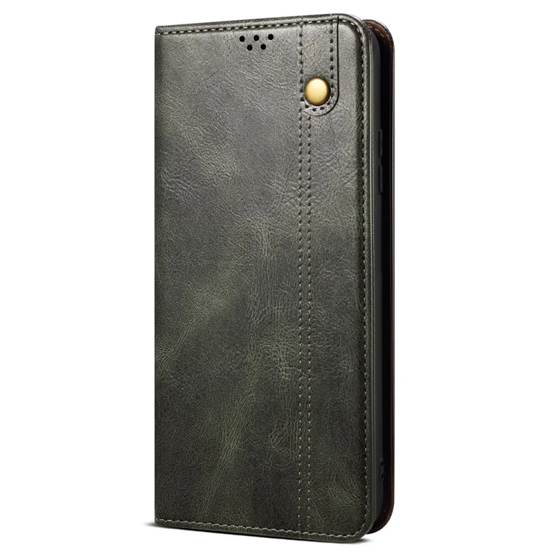 For Samsung Galaxy A35 5G Leather Case Magnetic Auto Closing Wallet Cover - Green