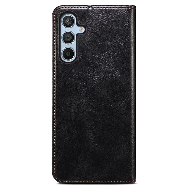 For Samsung Galaxy A35 5G Leather Case Magnetic Auto Closing Wallet Cover - Black