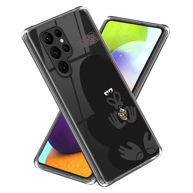 For Samsung Galaxy S24 Ultra Phone Case Pattern Printing Soft TPU Cover - Magic Cube Orangutan