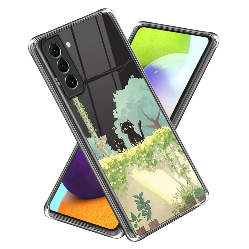 For Samsung Galaxy S24 TPU Case Pattern Printing Anti-scratch Phone Cover - Two Cats