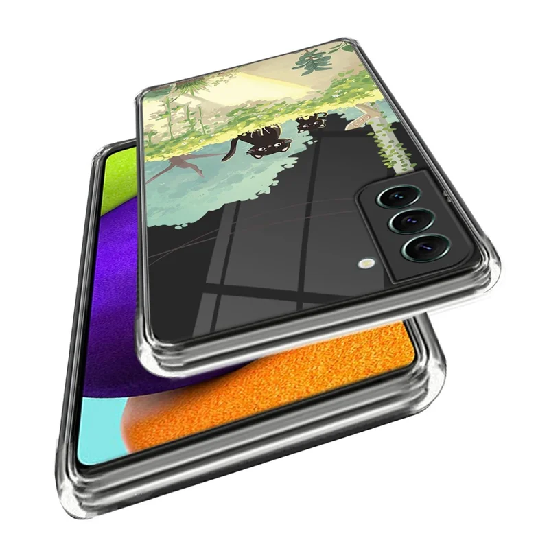 For Samsung Galaxy S24 TPU Case Pattern Printing Anti-scratch Phone Cover - Two Cats